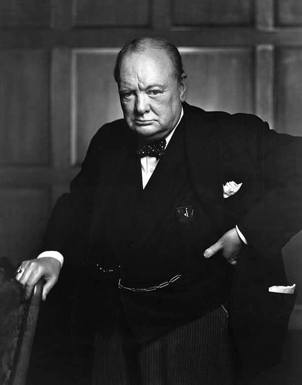 Portrait of Sir Winston Churchill - occupied a grand suite of offices at the Old War Office.
